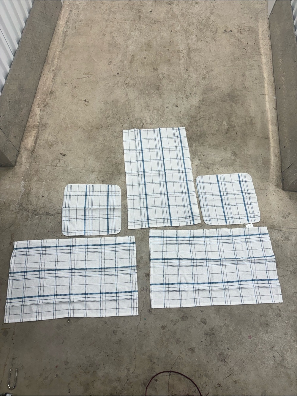 Color Connection Blue/White Plaid 100% Cotton Dishcloth Set of 5, Washable